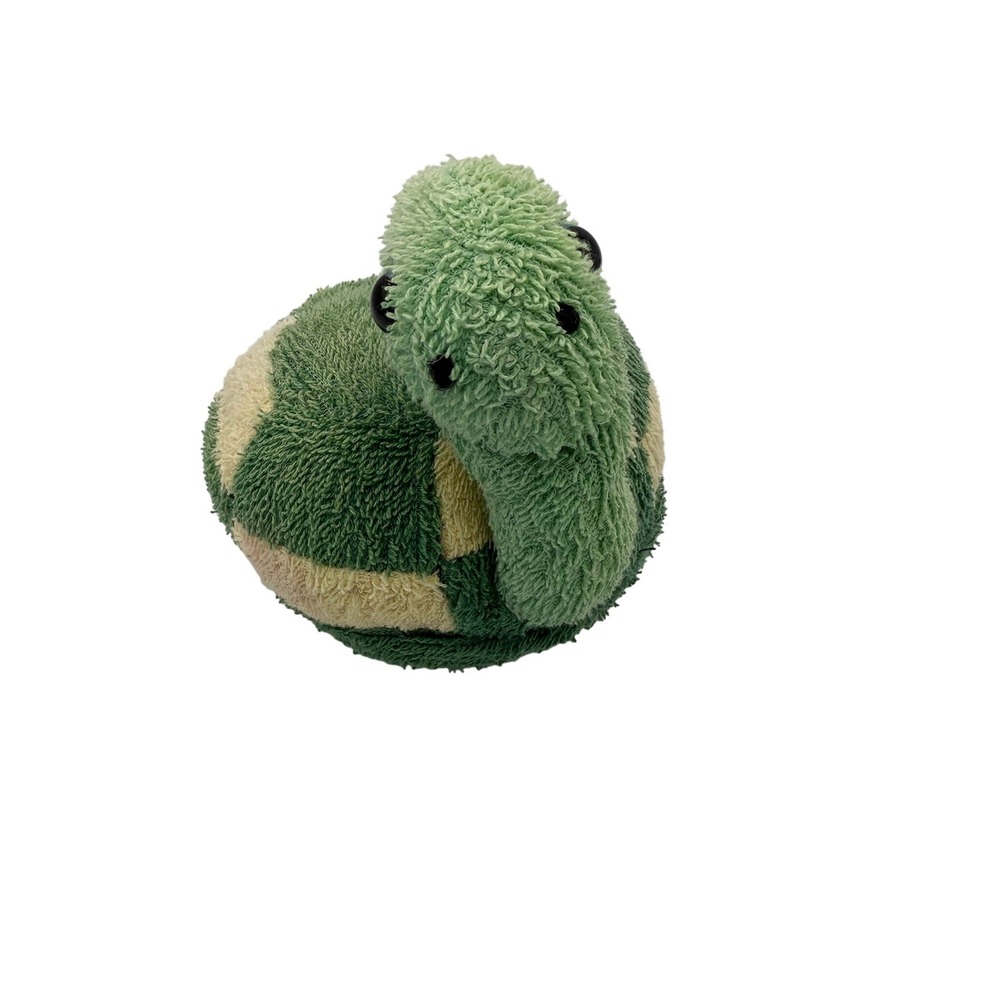 Scrubby Buddies Puck Turtle Plush Stuffed Animal Green Beige Patchwork Kids Toy